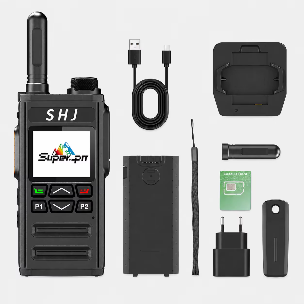 Talkie-walkie 4G LTE PTT avec carte SIM, radio Internet Super-PTT, localisation GPS, appel de groupe