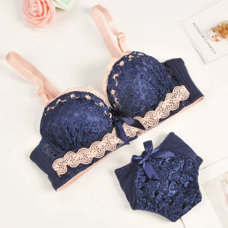 Ensemble soutien-gorge et culotte push-up, dos de beauté, sous-vêtements Sexy pour femmes, brassière