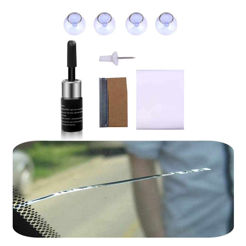 Kit d'outils de réparation de pare-brise d'automobile bricolage, colle de résine de verre de voiture