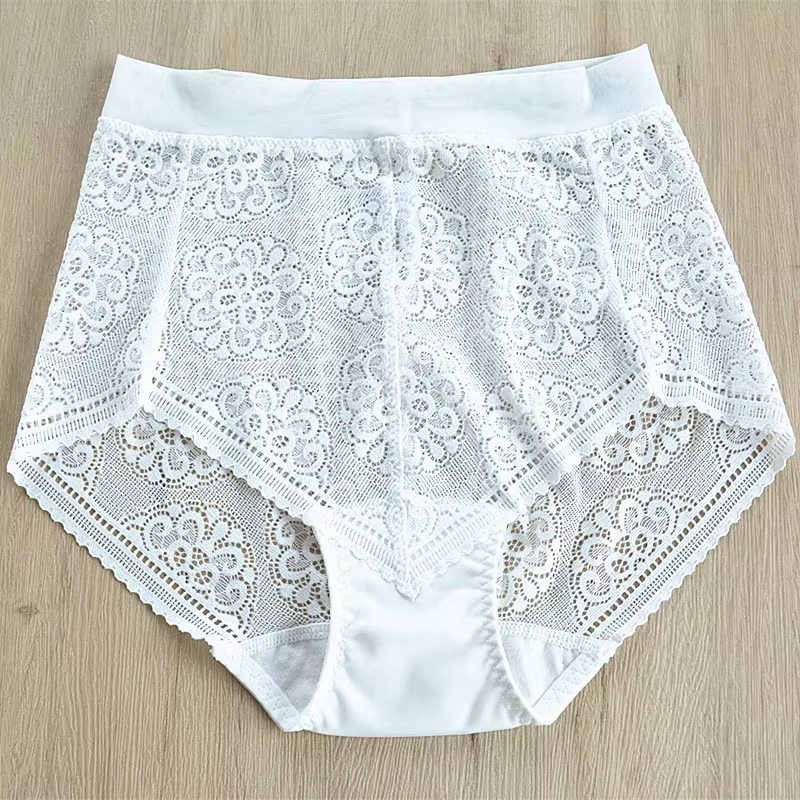 Culotte sexy en dentelle sans couture pour femme, sous-vêtement doux et respirant pour fille