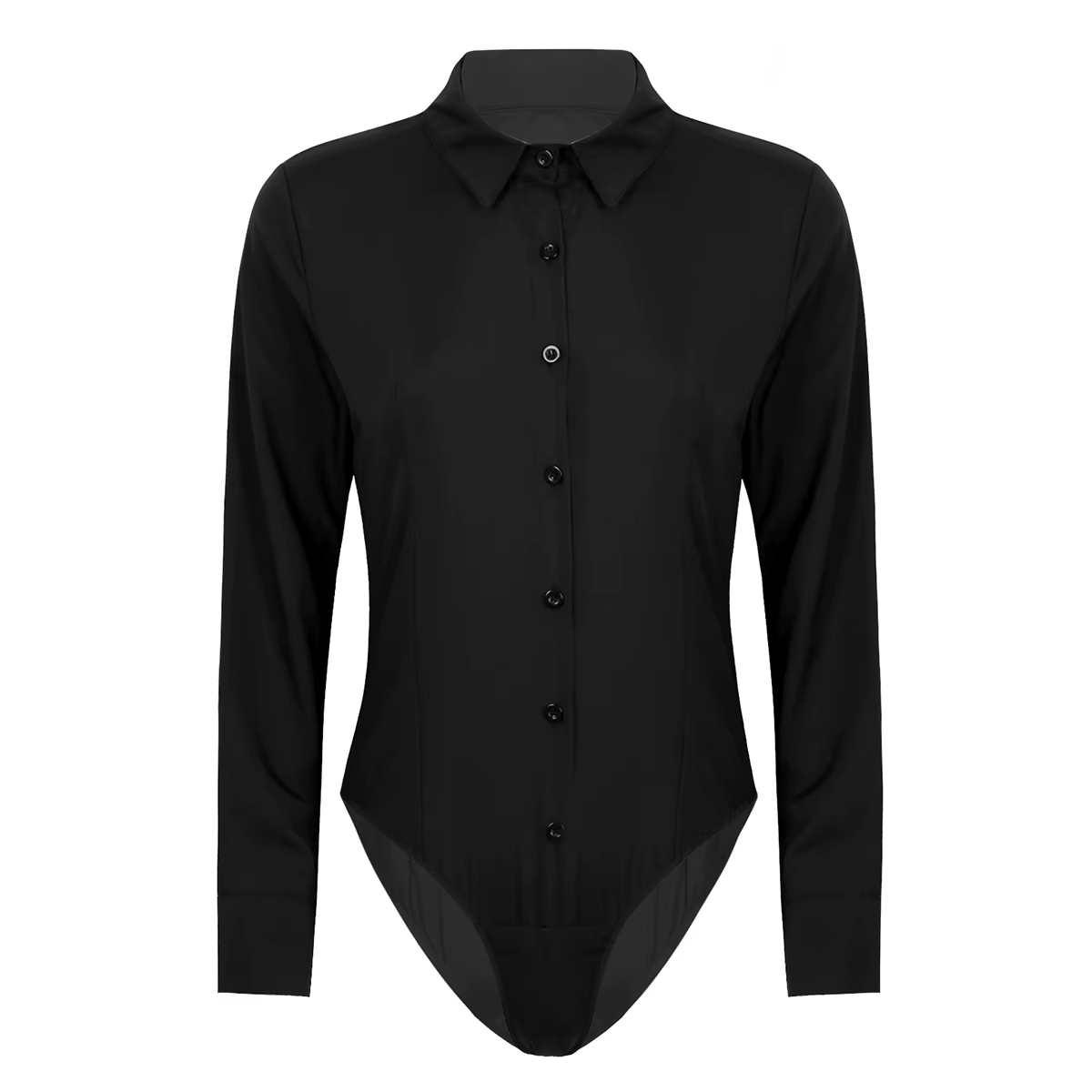 Justaucorps à col rabattu pour femme, costume de batterie blanc, chemise à manches longues, vêtement