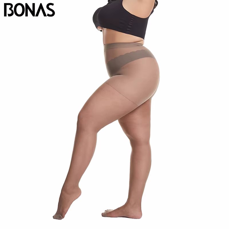 BONAS-Collants 20D Ultra-Minces en Nylon pour Femme, Collants Super artificiel astiques, Grande Tail