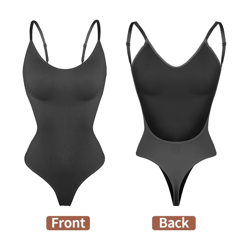 Body Shapewear col en v profond corps Shaper dos nu U plongeant string Shapers taille formateur femm