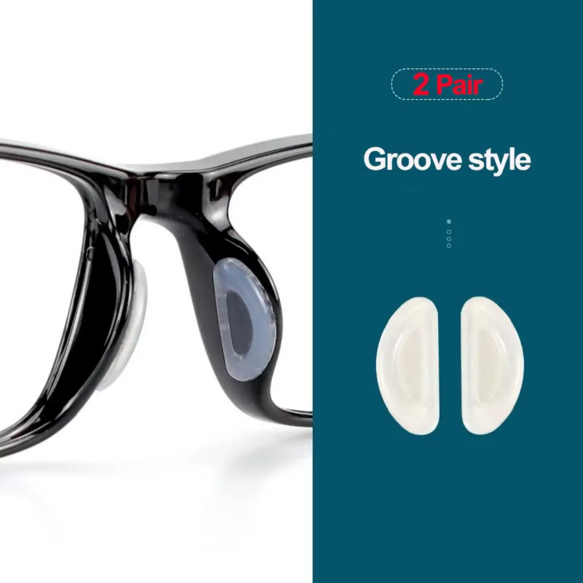 2/5 paires/paquets de coussinets de nez adhésifs antidérapants en silicone pour lunettes de soleil,