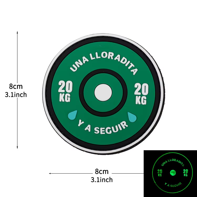 Pas de douleur sans GAIN GYM fitness brodé lumineux PVC Patch extérieur moral brassard crochet boucl