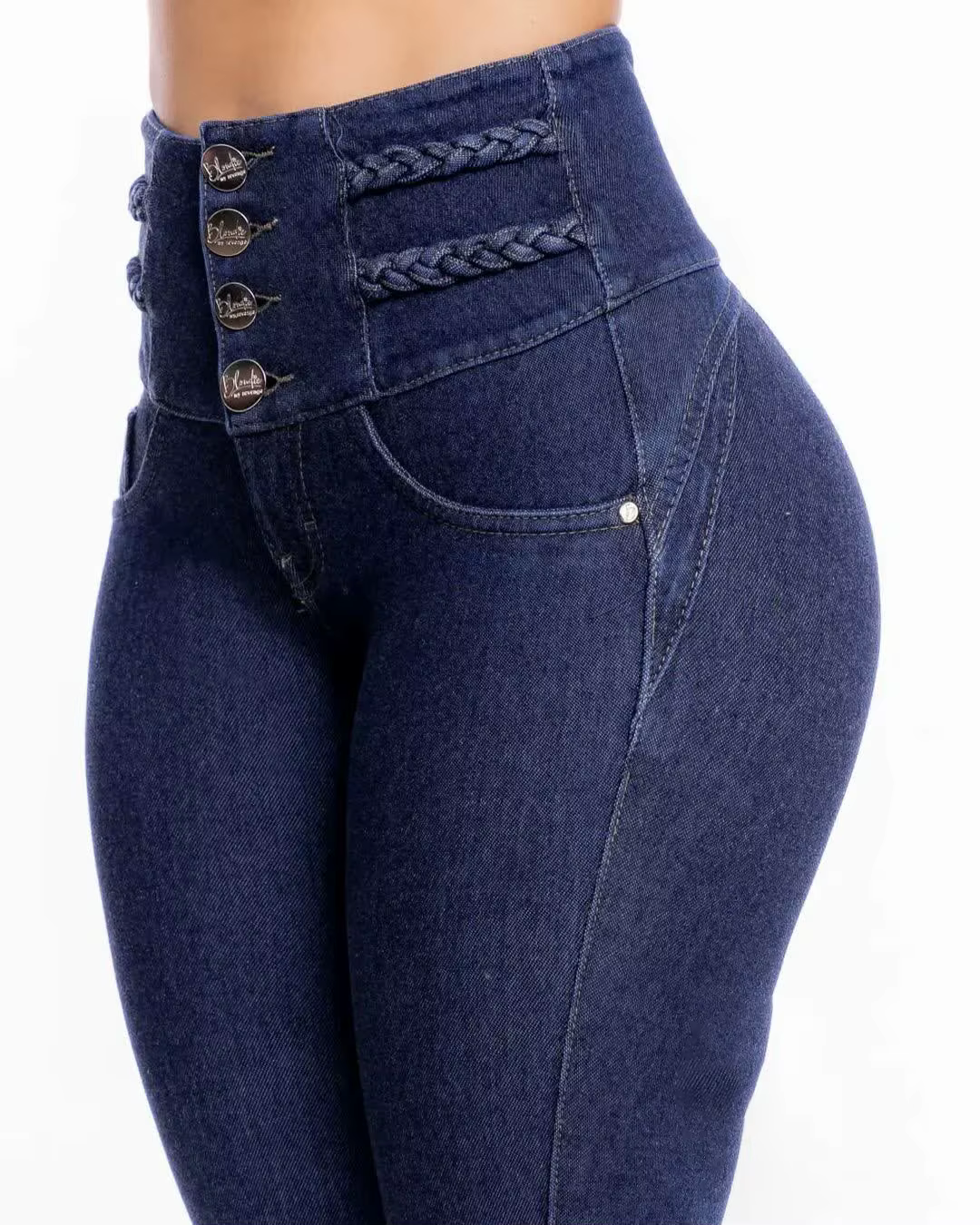 TUNIControl-Jean skinny taille haute pour femme, sous-vêtement avec effet lifting des fesses, pantal