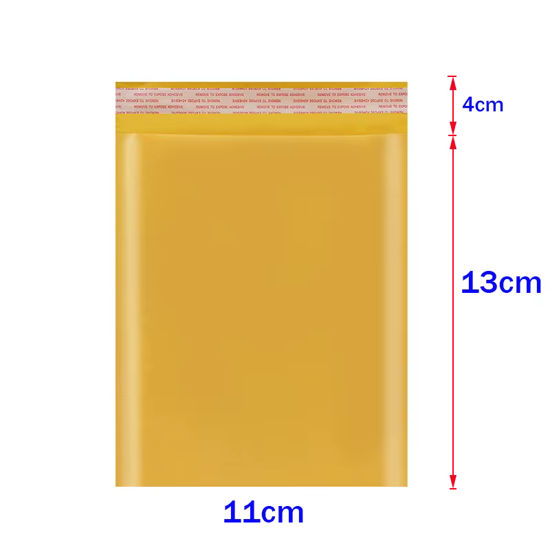 Paquet de 10 enveloppes à bulles jaunes dorées auto-scellantes, enveloppe d'expédition rembourrée, l