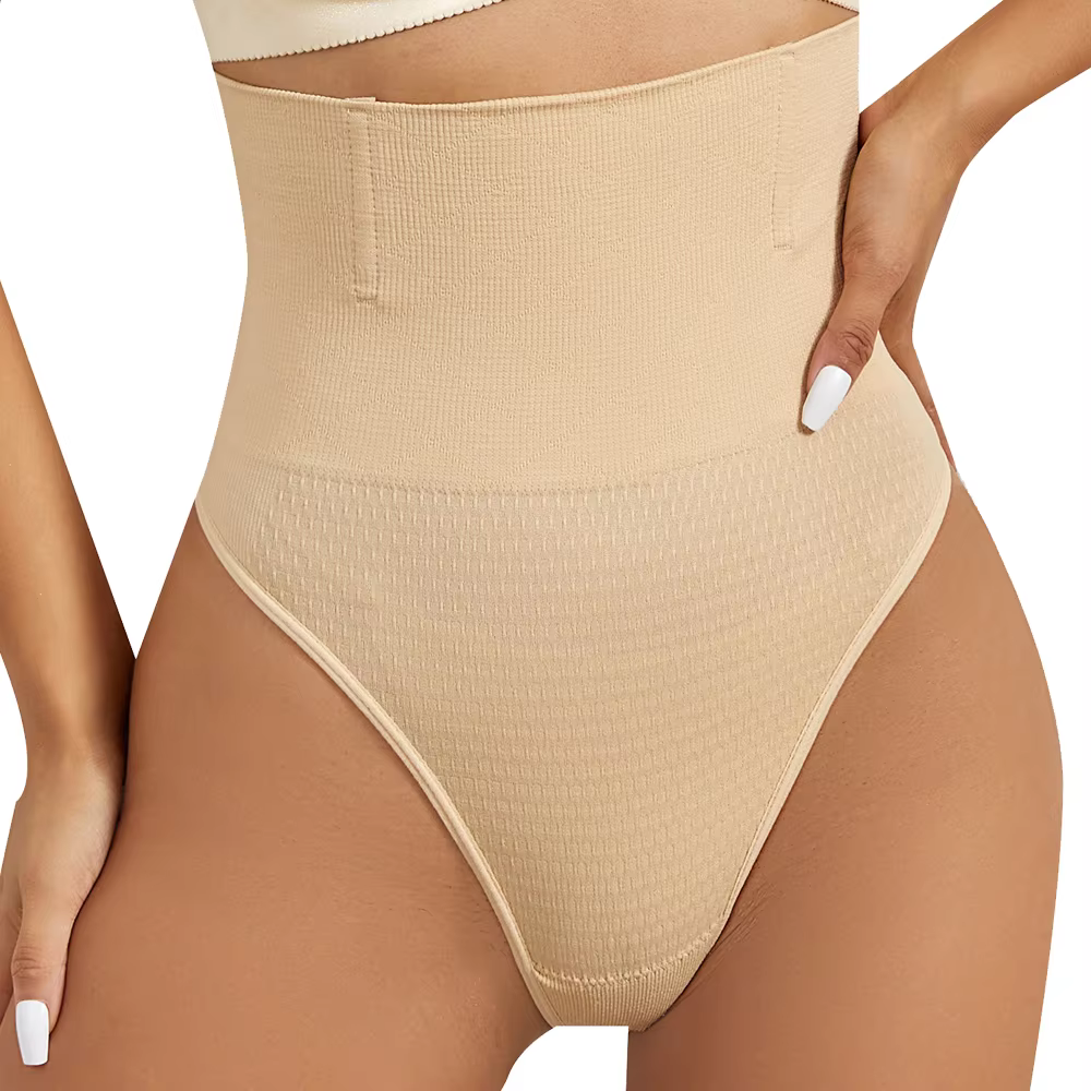 TUNIControl-Culotte string sexy pour femme, sous-vêtement amincissant, taille haute, ventre plat
