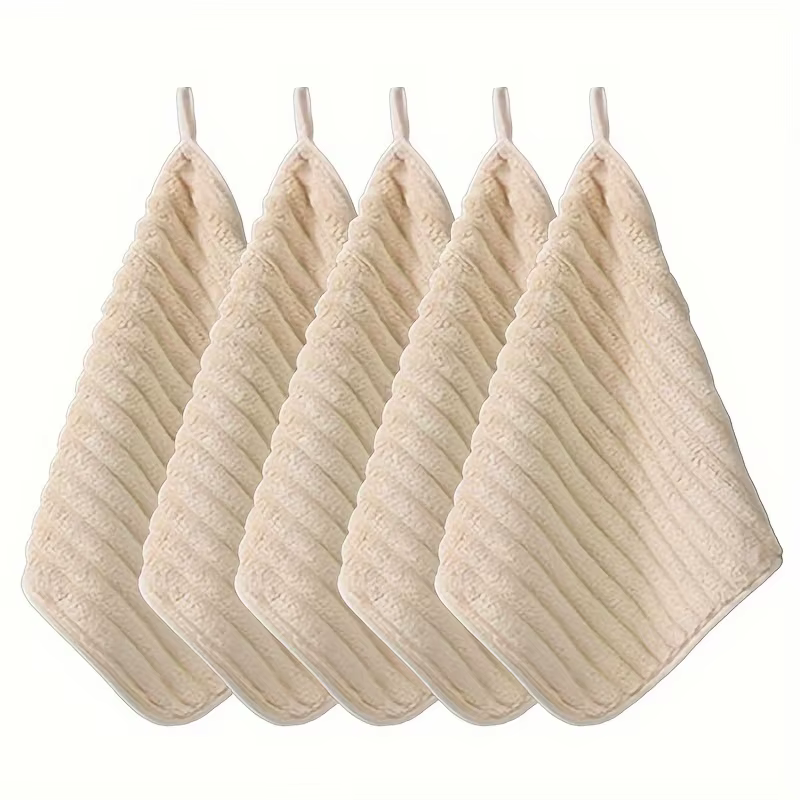 Ensemble de serviettes à main super absorbantes et douces de luxe, 5 pièces, 11.8x11.8 pouces, débar