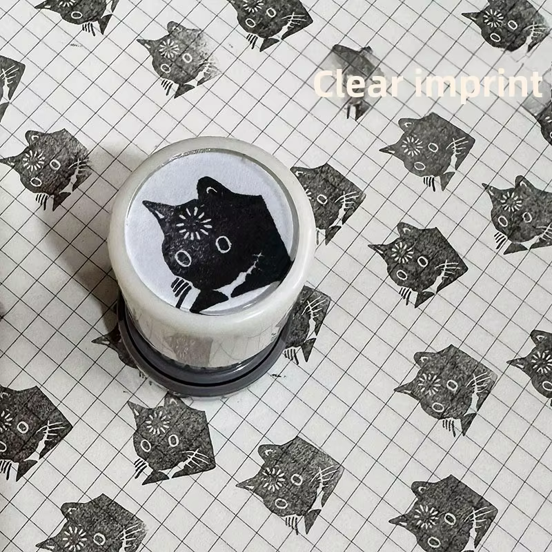 Timbres Emoji amusants, petits sceaux ronds créatifs pour étudiants, mignon, Portable, bricolage, dé