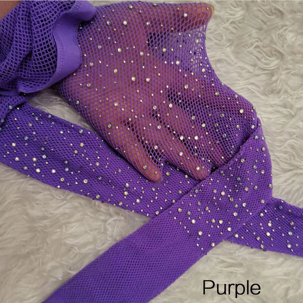 Collants résille brillants à la mode, collants fins à paillettes, bas acryliques percés à chaud pour