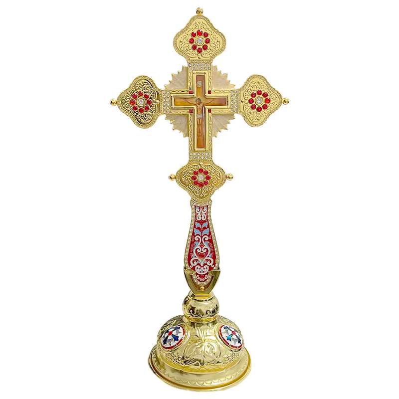 Croix de Jésus pour la décoration de l'église, croix de bénédiction, croix orthodoxe grecque, décora