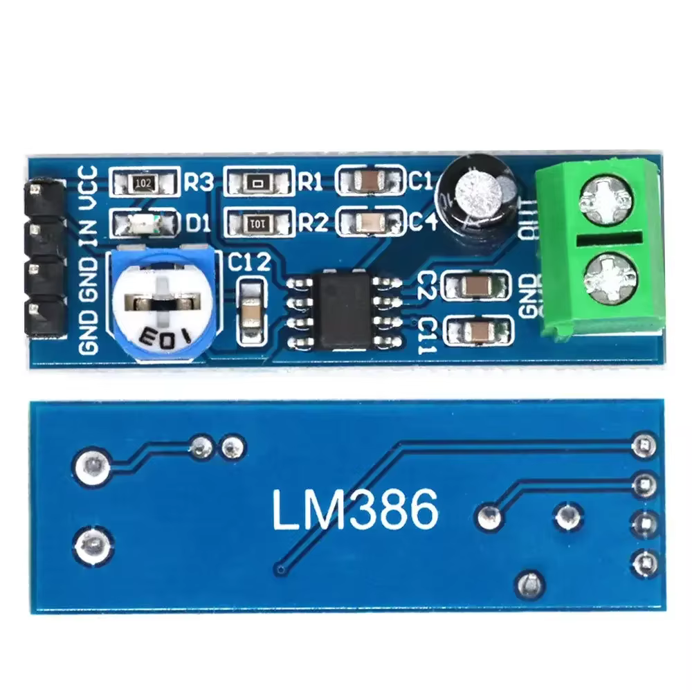 Module amplificateur audio mono LM386 à gain élevé (gain 200x) pour projets de bricolage - Entrée 5