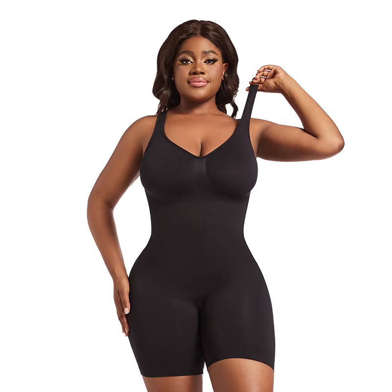 Body gainant amincissant grande taille pour femme, à épaules larges, pour le contrôle abdominal et l