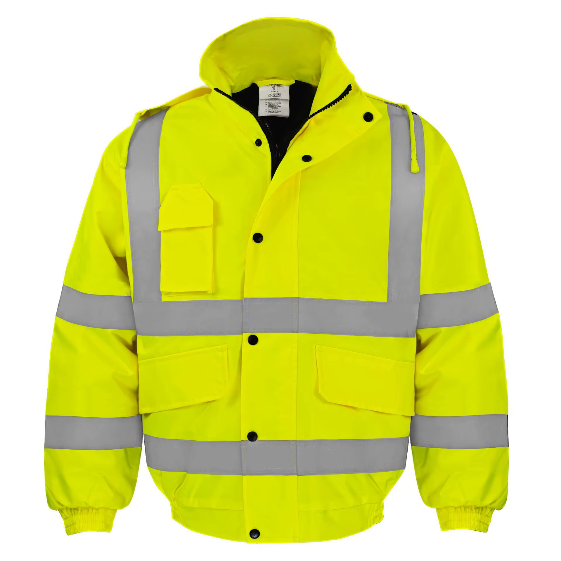 Veste d'hiver haute visibilité pour homme, veste imperméable orange fluorescente, veste bomber réflé