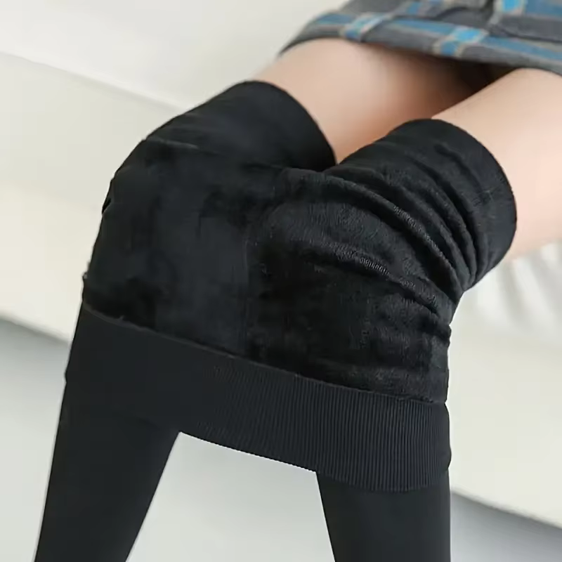 Collants doublés polaire Sexy femmes collants thermiques pour femmes hiver culotte peau polaire effe