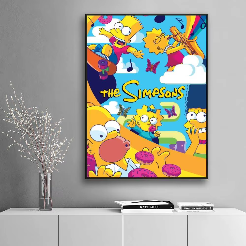 FUNNY The S-Simpsons, affiche autocollante haute définition, embellissant les murs de la maison et d