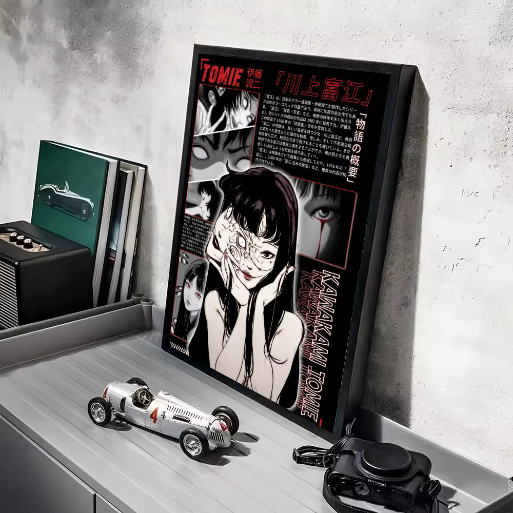Affiche décorative murale Anime J-Junji I-Ito U-Uzumaki, autocollants d'art mural, impression Photo