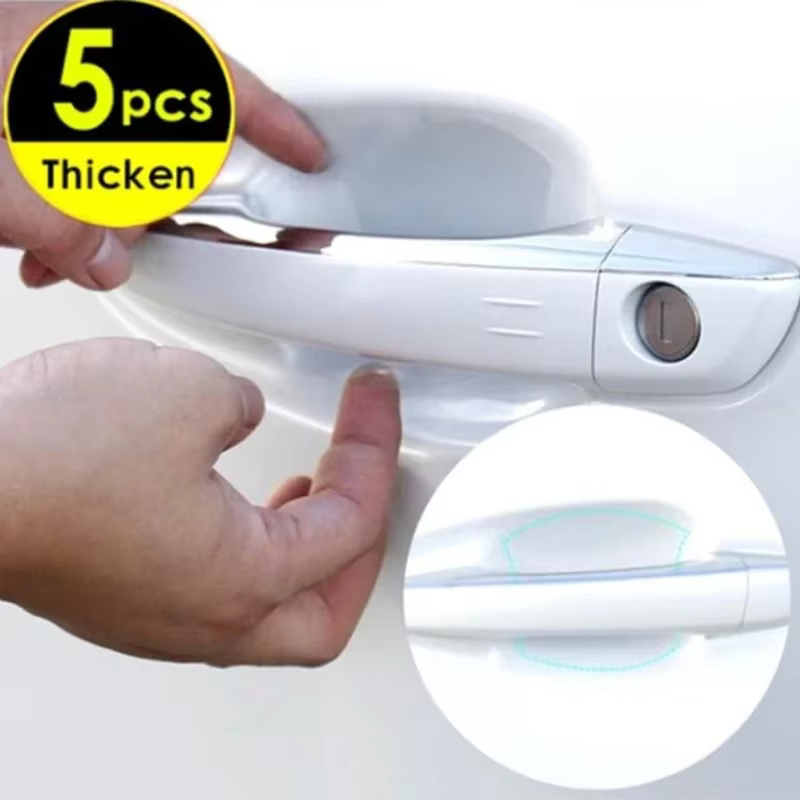 Autocollants transparents pour poignée de porte, 5 pièces, autocollants de protection pour portes de