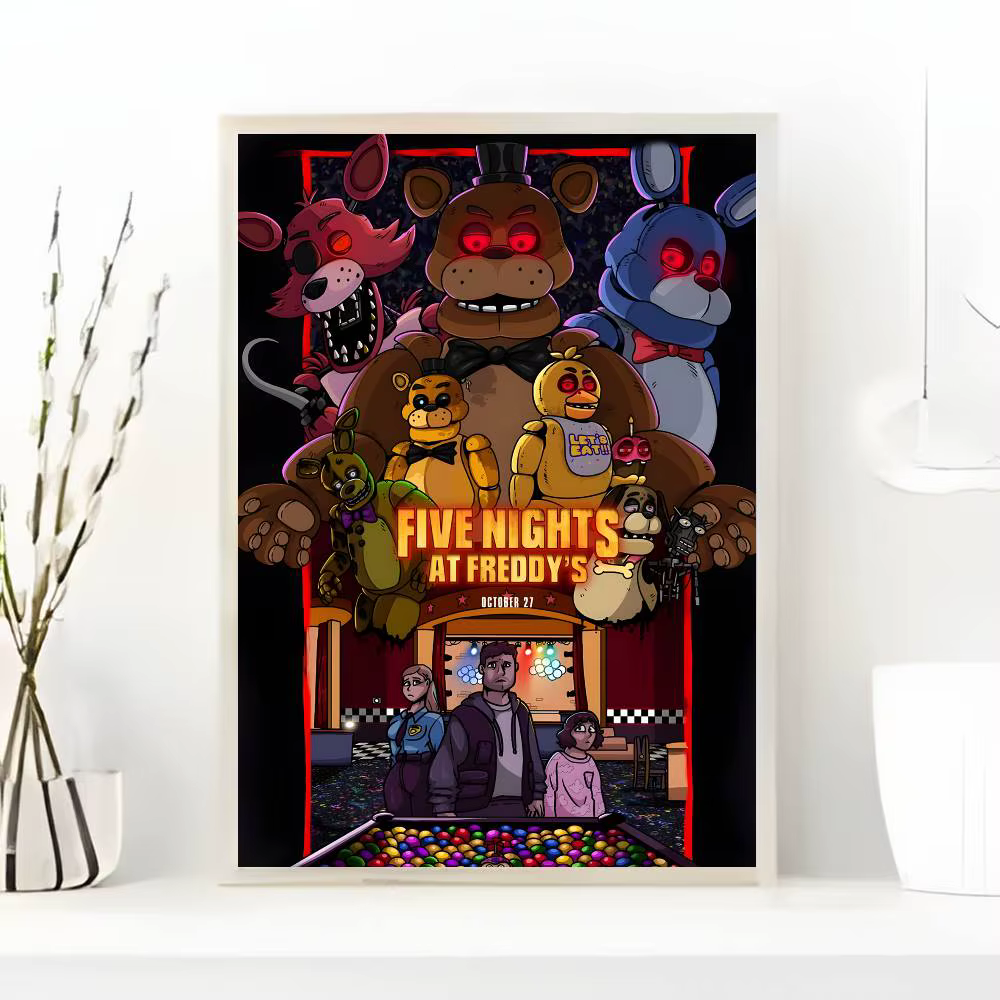 Affiche d'art Fnaf Five-nights-At-Freddys avec imprimés, décoration de maison, chambre à coucher, sa