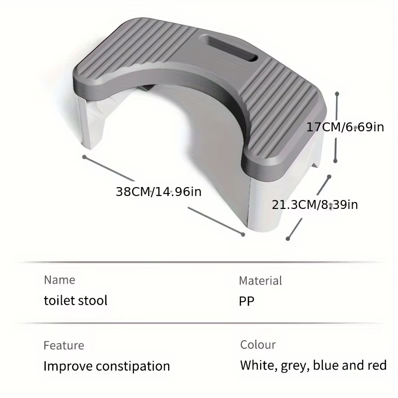 Tabouret de toilette antidérapant, marchepied pour la salle de bain, aide à soulager la constipation