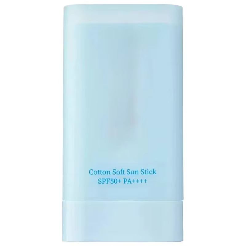 Nouveau Stick Solaire Coréen Bleu Clair Mat pour une Peau Douce et Soyeuse – Texture Coton Léger et