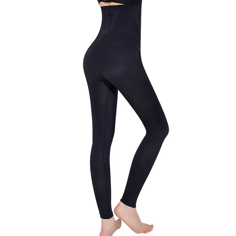 Legging amincissant taille haute sans couture pour femme, pantalon plat ventre plat, coupe-cuisse, c