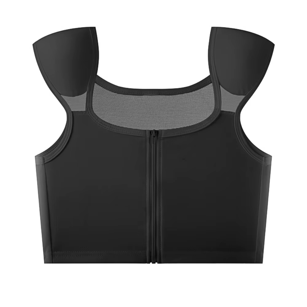 Bustier plat en maille pour poitrine, couleur unie, résistant aux chocs, débardeur modelant pour dam