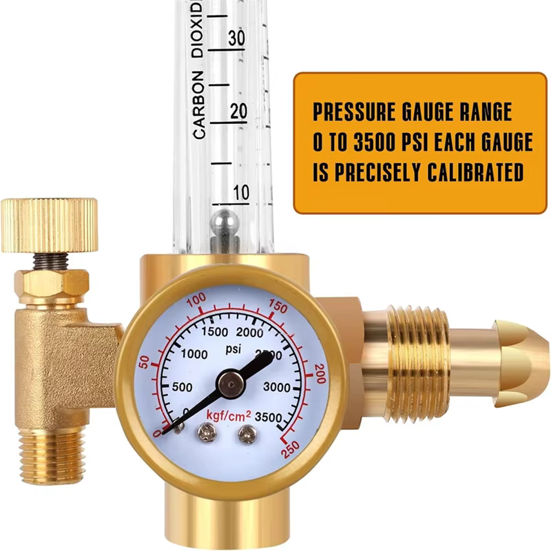 Hlzs-argon Mig Tig débitmètre régulateur de gaz jauge de soudage pour le soudage MIG soudage TIG