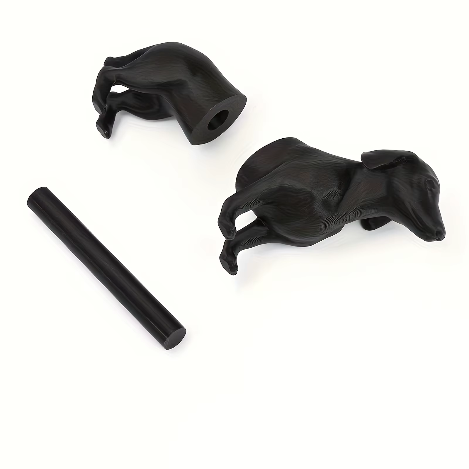 1 support de papier toilette amusant – un support noir sur pied conçu avec de jolis motifs de chiens