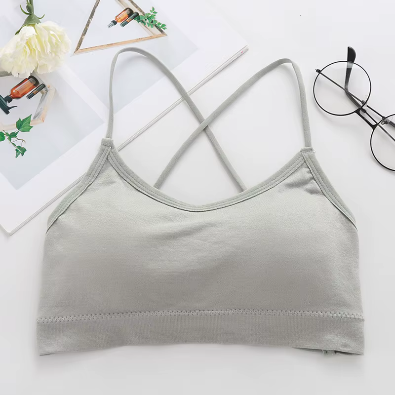 Soutien-gorge Push Up respirant à bretelles croisées pour femme, brassière de sport, yoga, gym, fitn