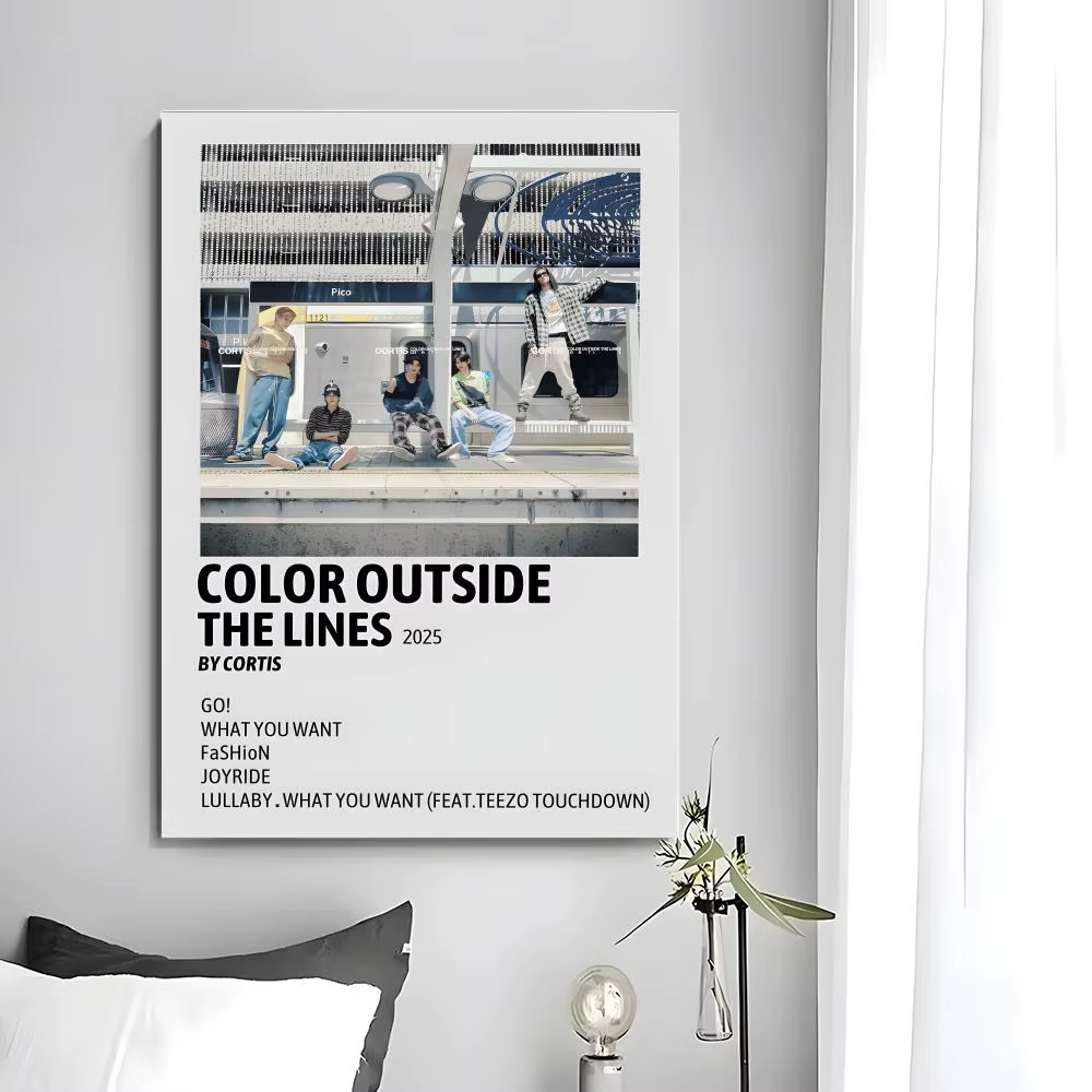 Affiche d'équipe d'idoles K-pop pour adolescents C-Cortis, autocollant artistique auto-adhésif en pa