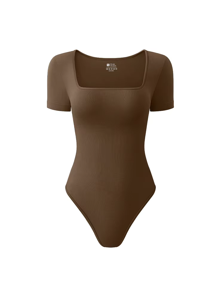 Maillot de bain une pièce à col carré pour femmes, barboteuses de batterie, costume de batterie de f