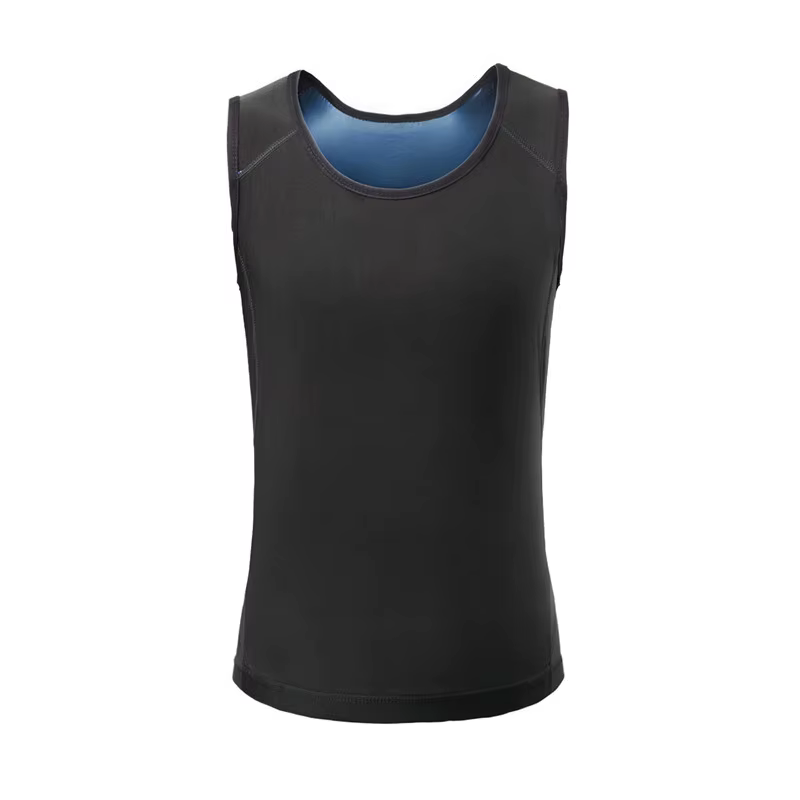 Chemise de sauna à manches courtes pour hommes et femmes, vêtements en saillie imbibés de sueur, hau