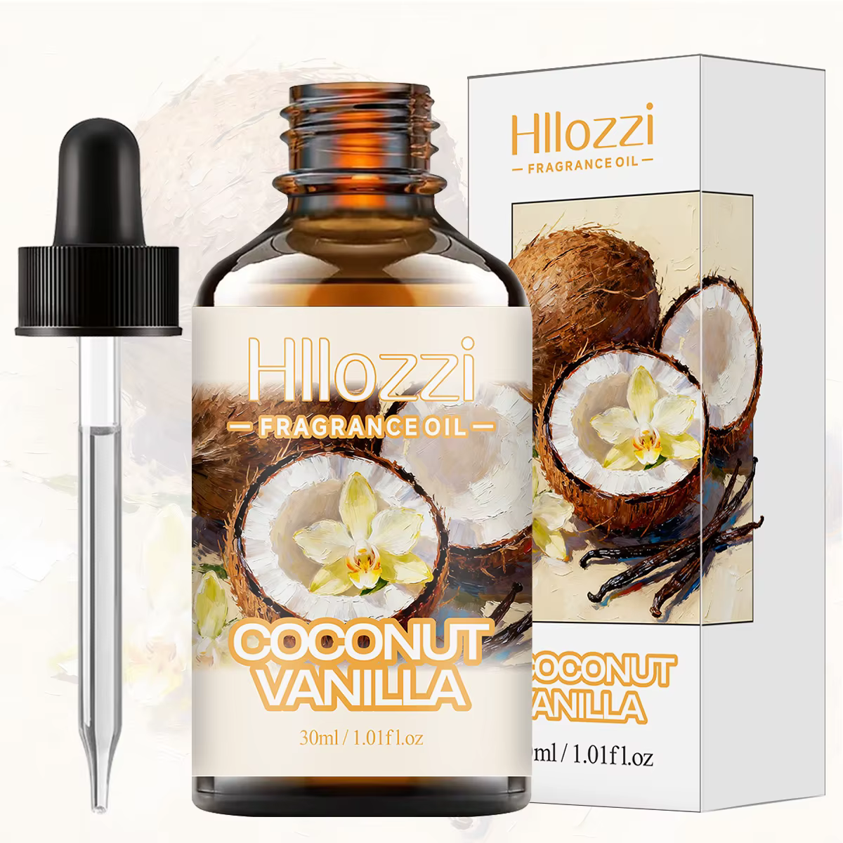 HUILE PARFUMÉE COCO VANILLE Adaptée aux soins du visage et du corps, visage, mains et ongles, à util