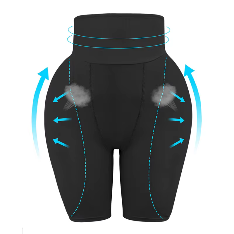 Culotte gainante pour femme avec coussinets pour les hanches, rehausseur de fesses, effet push-up et