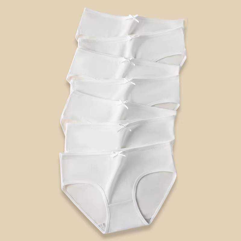 Grande taille 7 pièces sous-vêtements jetables femmes culottes coton filles slips blanc lingeries so