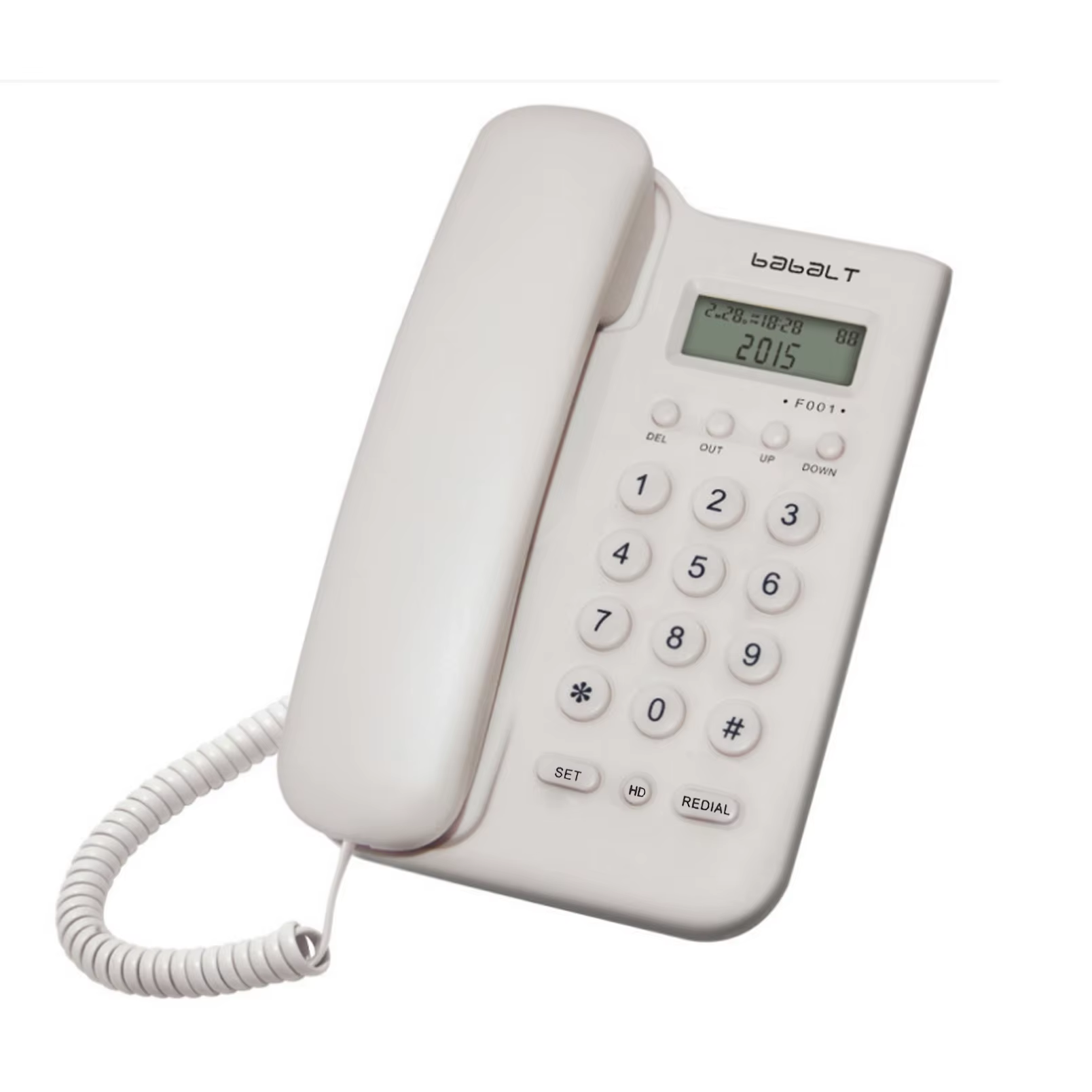 Téléphone filaire, téléphone d'identification de l'appelant noir, téléphone fixe analogique montable