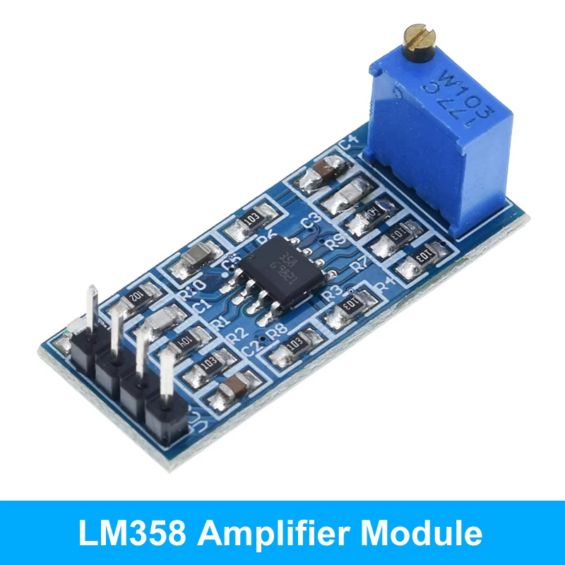 GREATZT 1/5 pièces LM358 100 fois Gain amplificateur de Signal amplificateur opérationnel Module 5 V