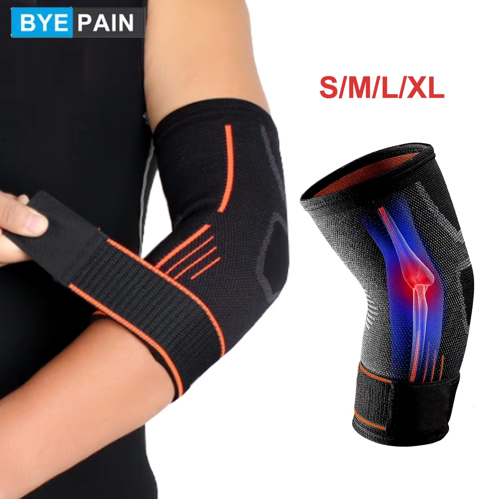 BYEPAIN 1 pièces Fitness coudière Compression manchon de soutien pour tendinite, coude de Tennis, tr