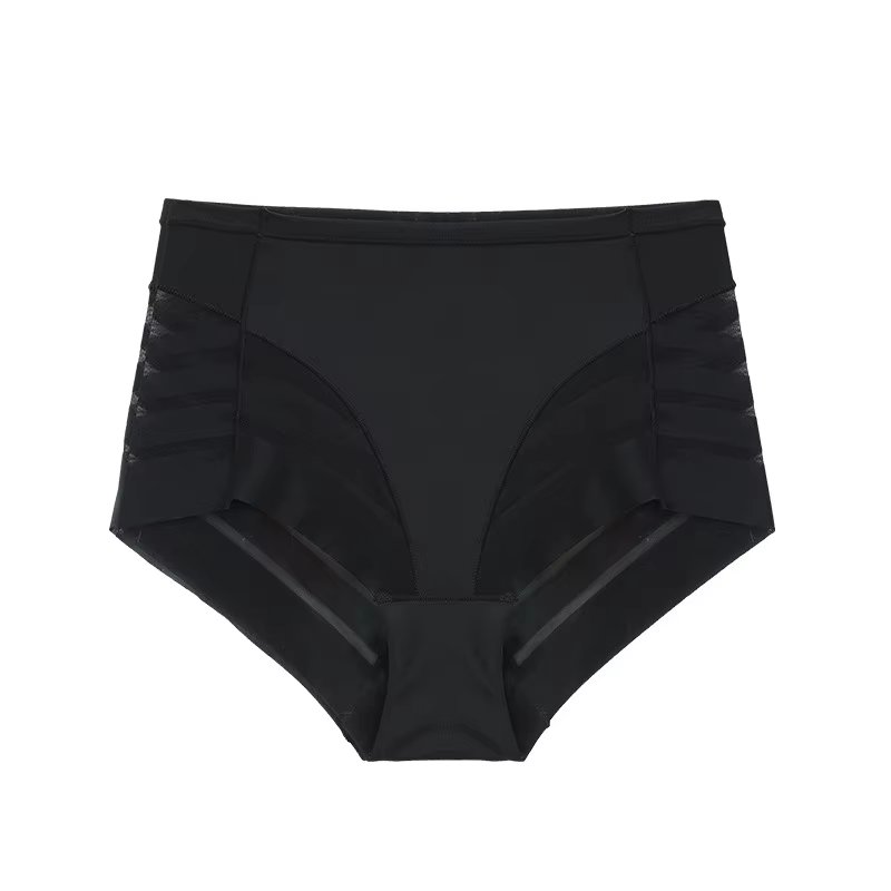 Slip taille moyenne sans couture pour femme, culotte sans couture, maille haute élasticité, vêtement