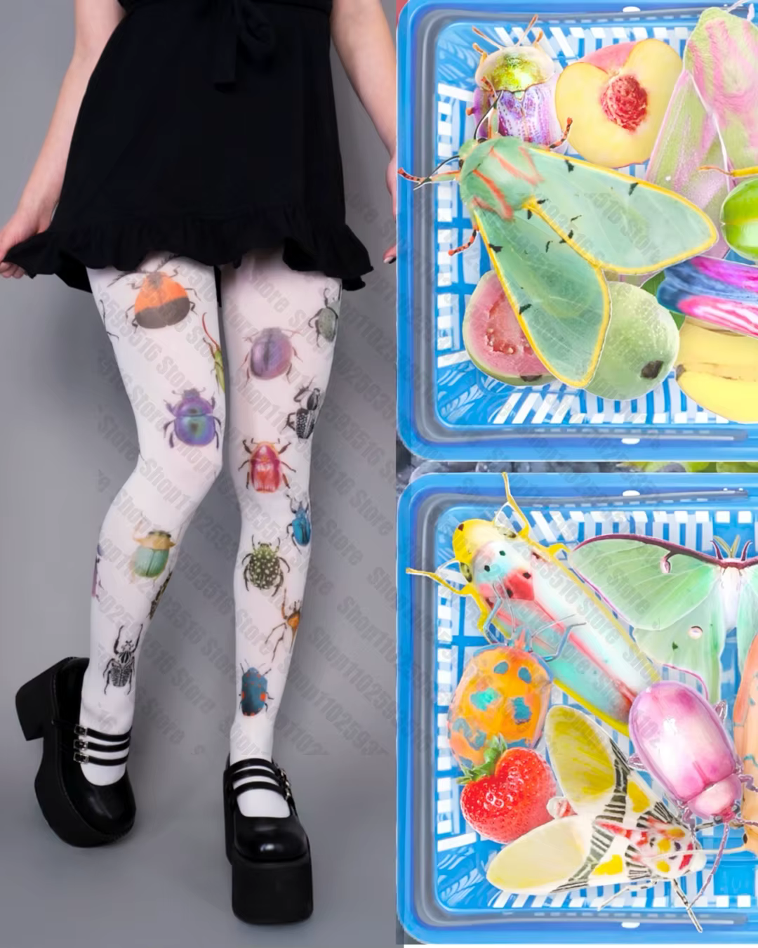 Collants Y2k avec motif gothique Lolita Harajuku, bas pour femmes, Sissy, Sexy, Shoopy Emo Punk, bod
