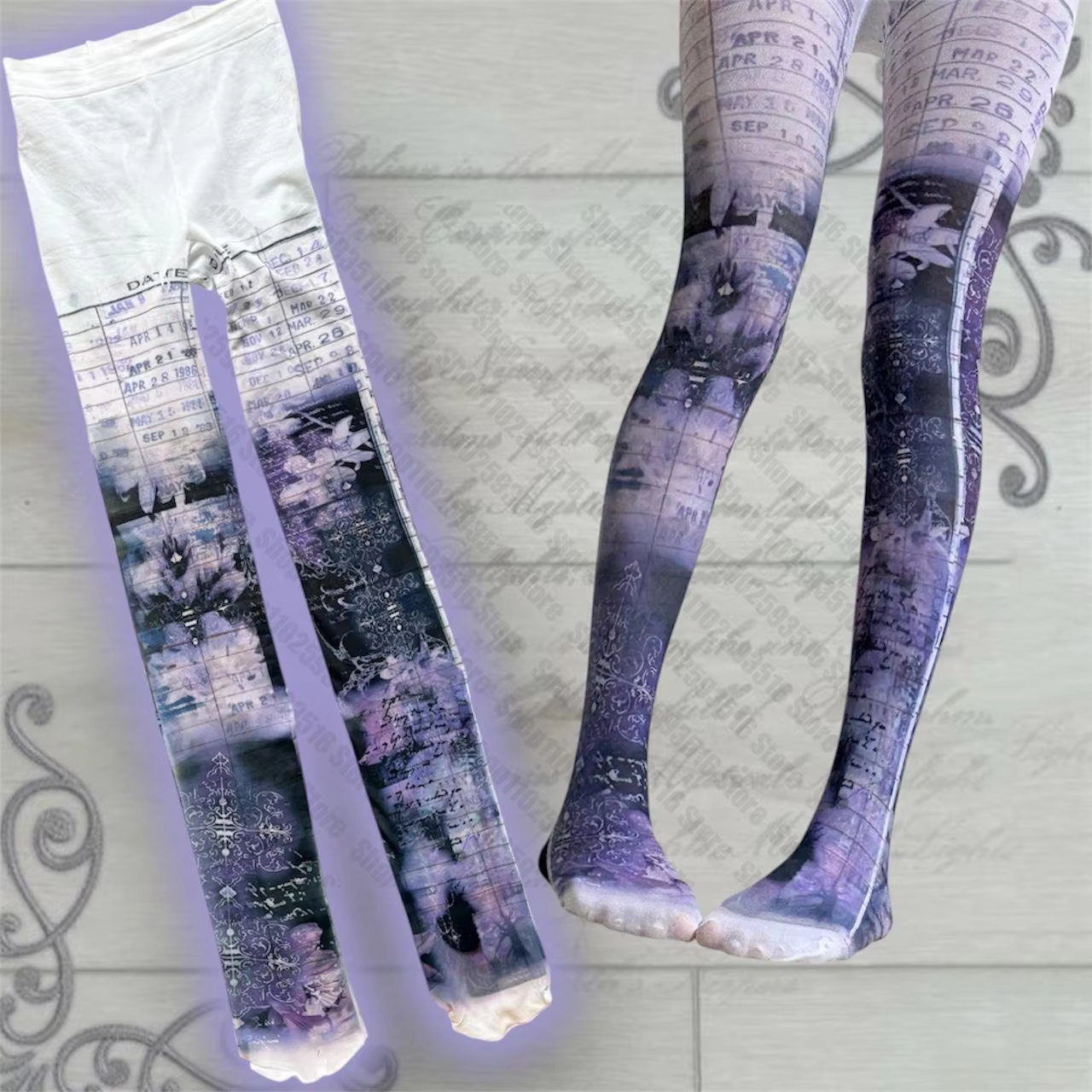 Collants Y2k gothique Lolita Harajuku, collants Emo avec motif, collants Sexy, bas de corps pour fem