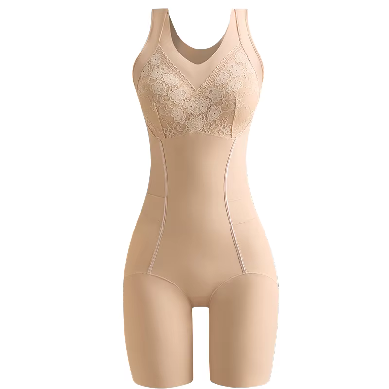Body gainant intégral sans couture pour femme, amincissant, avec ouverture aux hanches, effet ventre