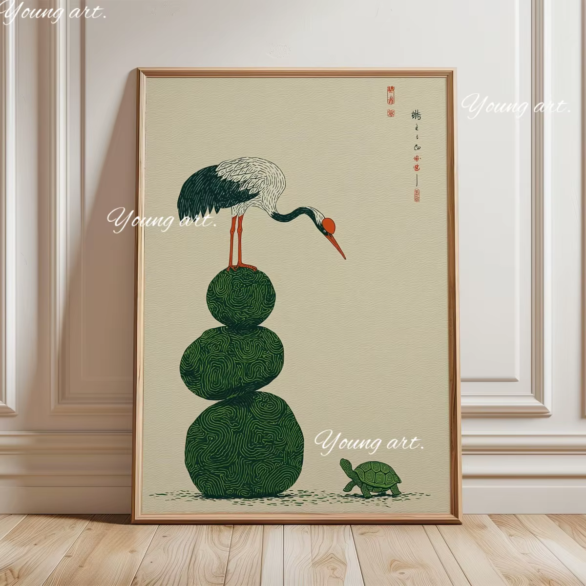 Affiche imprimée sur toile de pieuvre japonaise, style Japandi vintage, Ukiyo-e, monstre marin, impr