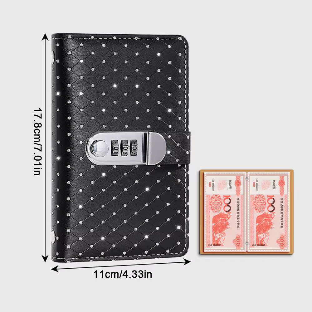 Carnet de budget et d'épargne avec serrure à code, défi d'épargne par enveloppes, avec 100 enveloppe