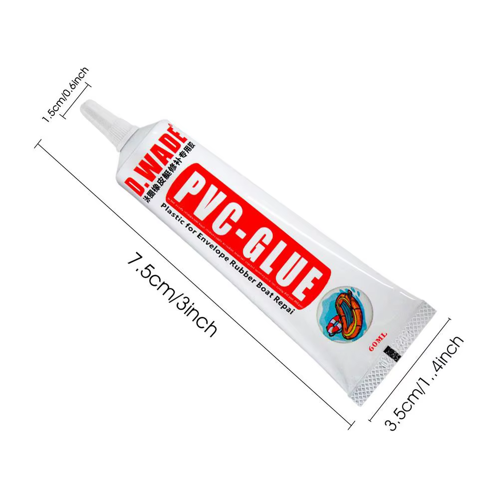Kit de colle pour réparation de crevaison en PVC, 60ML, adhésif pour jouet gonflable, maison, jardin