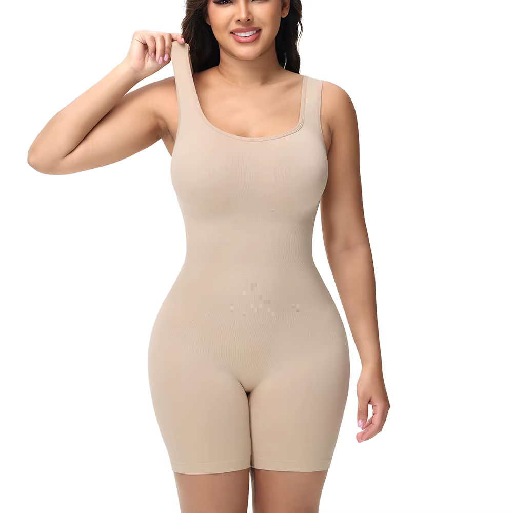 Combinaison amincissante à bretelles épaisses pour femmes, modelant le corps, couverture complète, e