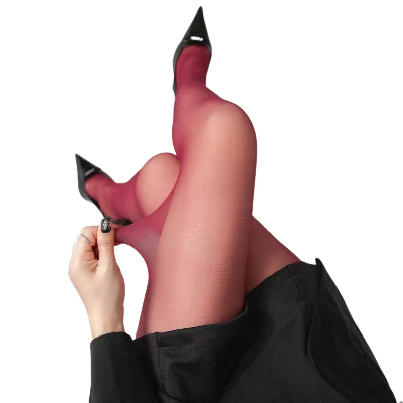 Talenza Collants pour femmes, bas fins, collants super élastiques, leggings grande taille, rouge sex