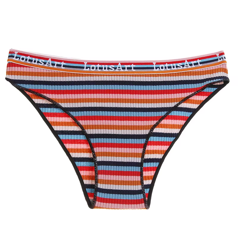 Culotte brésilienne à rayures pour femmes, mode dames, lingerie M-XXL Bikinis, sous-vêtements doux,